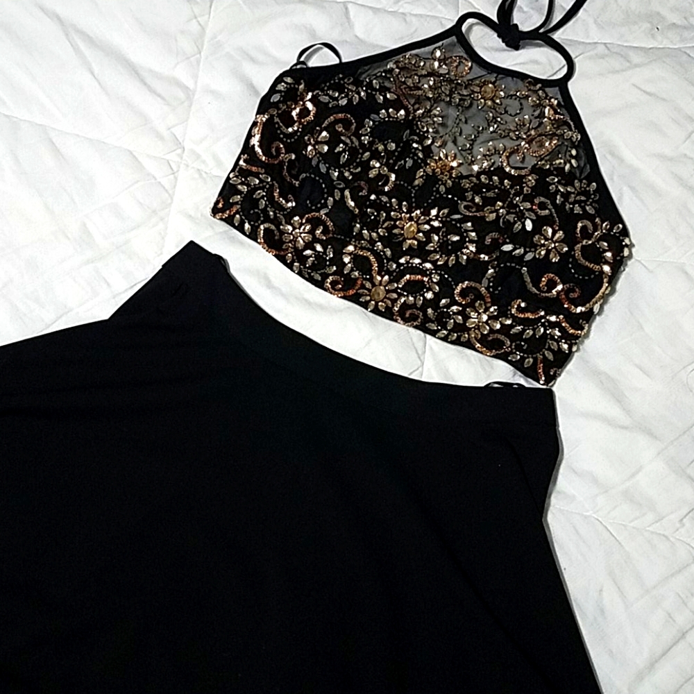 Two Piece Short Formal Dress